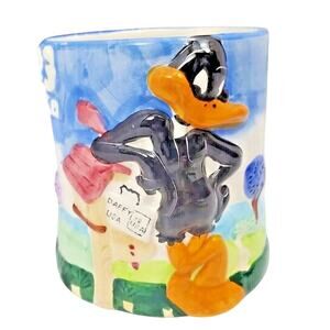 Looney Tunes WB 1999 Daffy Duck USPS Mailbox Ceramic Coffee Cup Mug